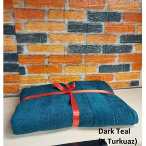 Özdilek Svv Border Büyük Boy Banyo Havlusu (89x173) - Dark Teal (Koyu Turkuaz)
