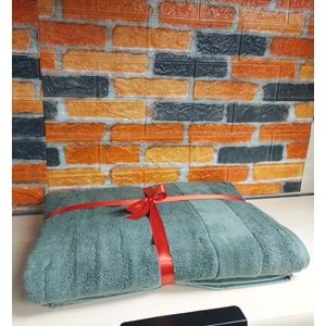 Özdilek Svv Border Büyük Boy Banyo Havlusu (89x173) - Fern Green (Yeşil)