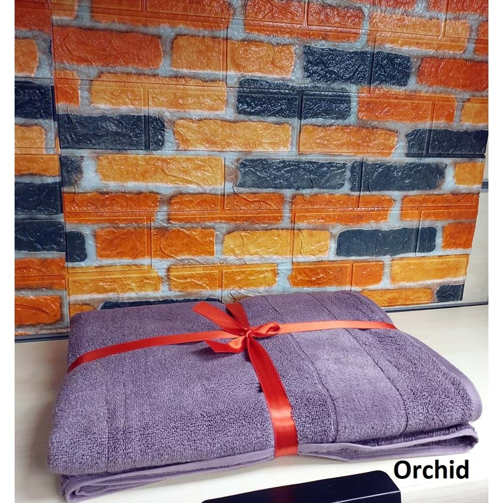 Özdilek Svv Border Büyük Boy Banyo Havlusu (89x173) - Orchid (Orkide Lilası)