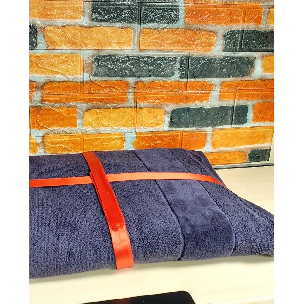 Özdilek Svv Border Büyük Boy Banyo Havlusu (89x173) - Dark Plum (K.Mürdüm)