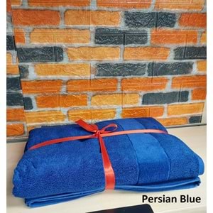 Özdilek Svv Border Büyük Boy Banyo Havlusu (89x173) - Persian Blue (Saks Mavisi)