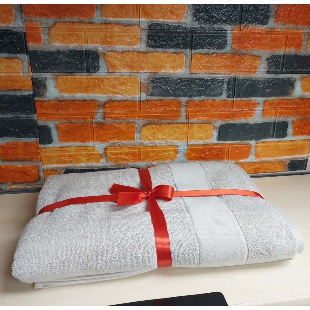 Özdilek Svv Border Büyük Boy Banyo Havlusu (89x173) - Silver (Gri)
