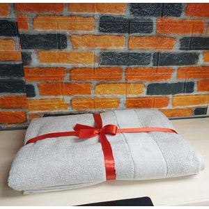 Özdilek Svv Border Büyük Boy Banyo Havlusu (89x173) - Silver (Gri)