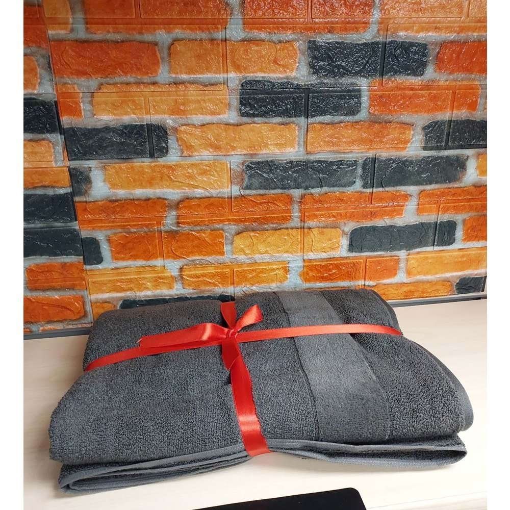 Özdilek Svv Border Büyük Boy Banyo Havlusu (89x173) - Smoke Gray (K.Gri)