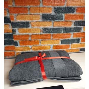Özdilek Svv Border Büyük Boy Banyo Havlusu (89x173) - Smoke Gray (K.Gri)