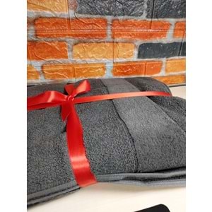 Özdilek Svv Border Büyük Boy Banyo Havlusu (89x173) - Smoke Gray (K.Gri)