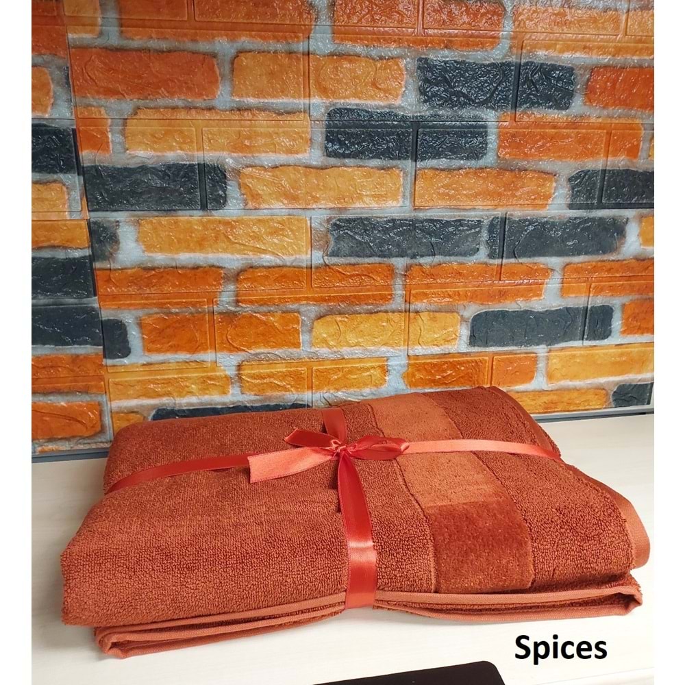 Özdilek Svv Border Büyük Boy Banyo Havlusu (89x173) - Spice