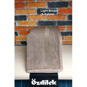 Özdilek Svv Border Büyük Boy Banyo Havlusu (89x173) - Light Brown (A.Kahve)