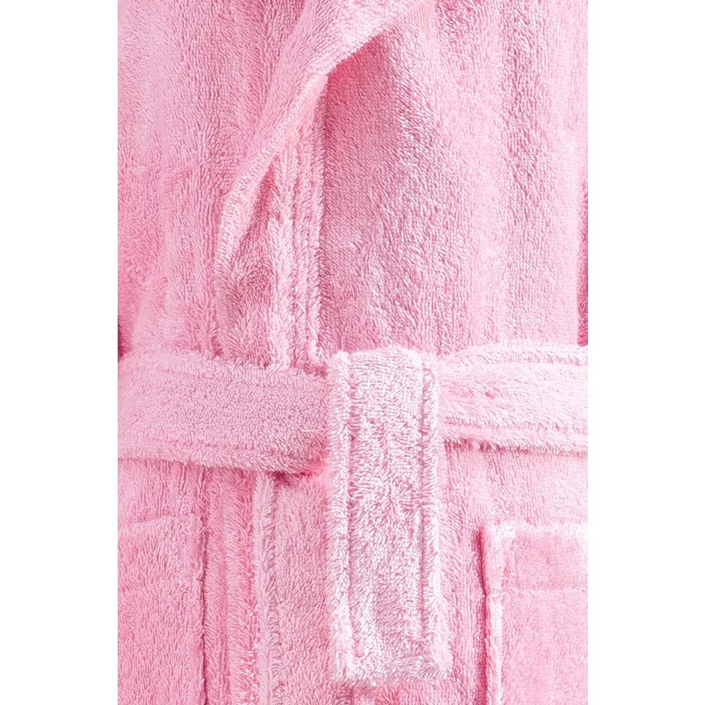 Özdilek Ashley Kapüşonlu Bambu Çocuk Bornozu 15 Yaş-Pembe