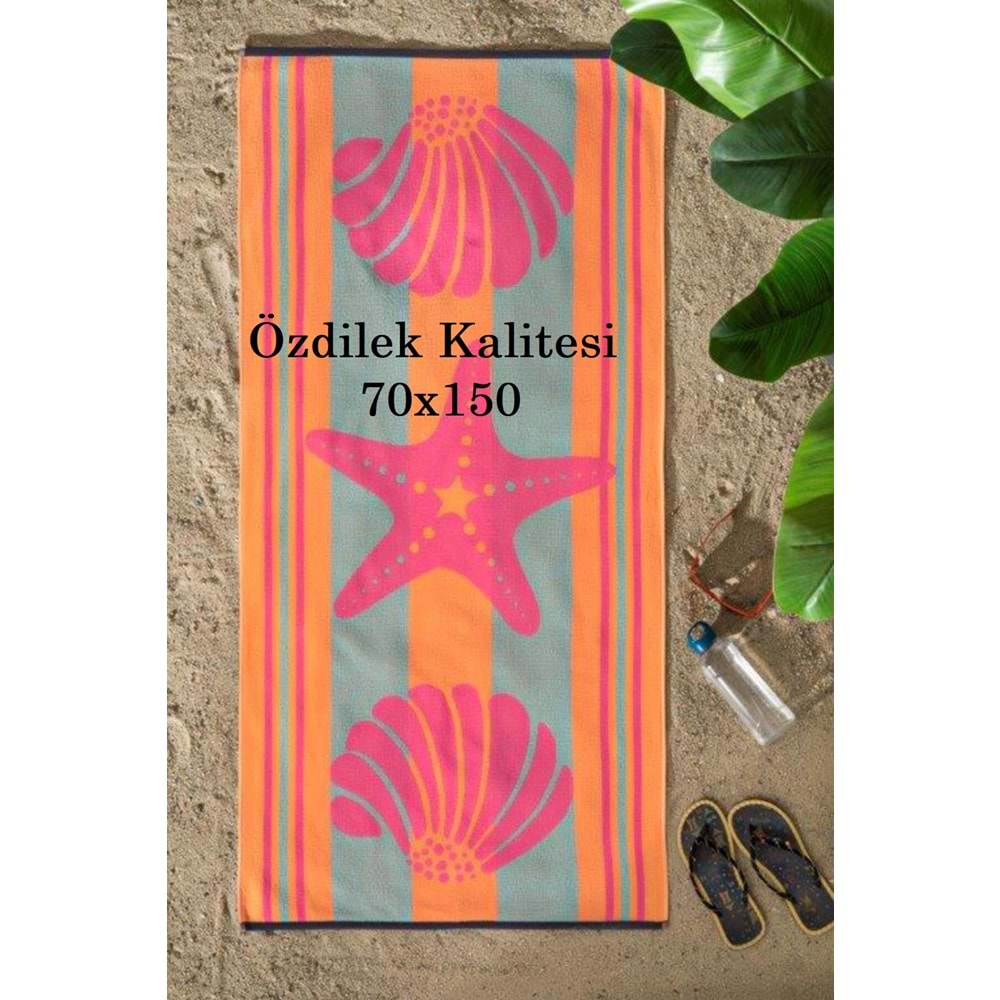 Özdilek Nice Plaj Havlusu (70x150)-Pink Shell