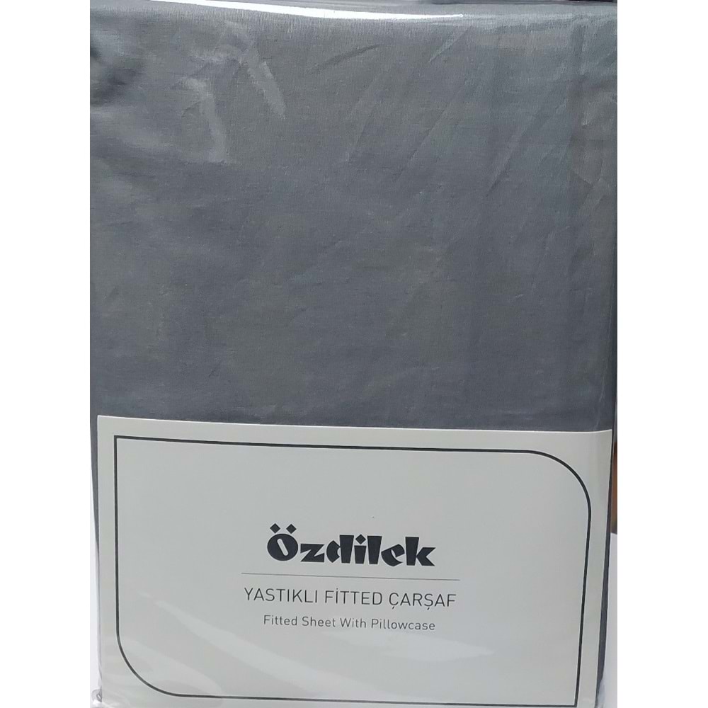 Özdilek Colourist Fitted Lastikli Tek Kişilik Çarşaf Seti (100x200)-Kül Gri