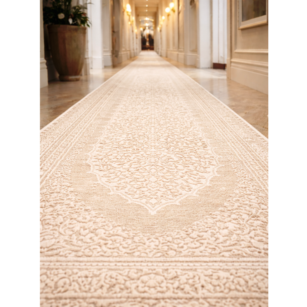 Nepal Sacakılı yolluk halı 80*300 KREM