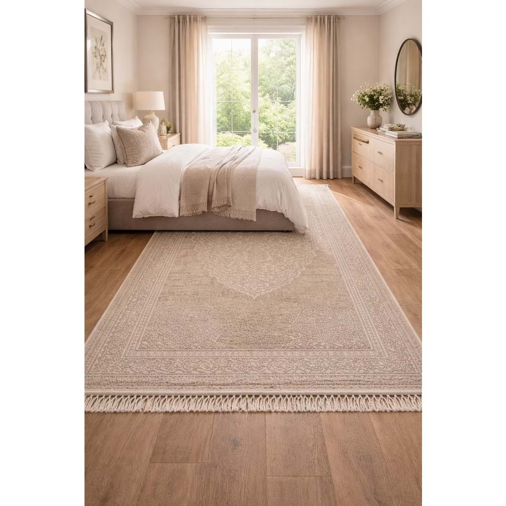 Nepal Sacakılı yolluk halı 80*200 k bej