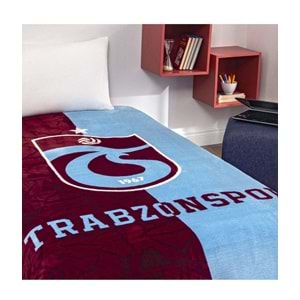 Taç Taraftar Lisanslı -Trabzonspor Parçalı- Tek Kişilik Battaniye (160x220)