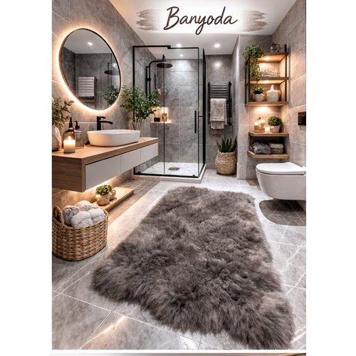 Giz Home Tilda Uzun Tüylü Post Halı (75x200)-K.Kahve