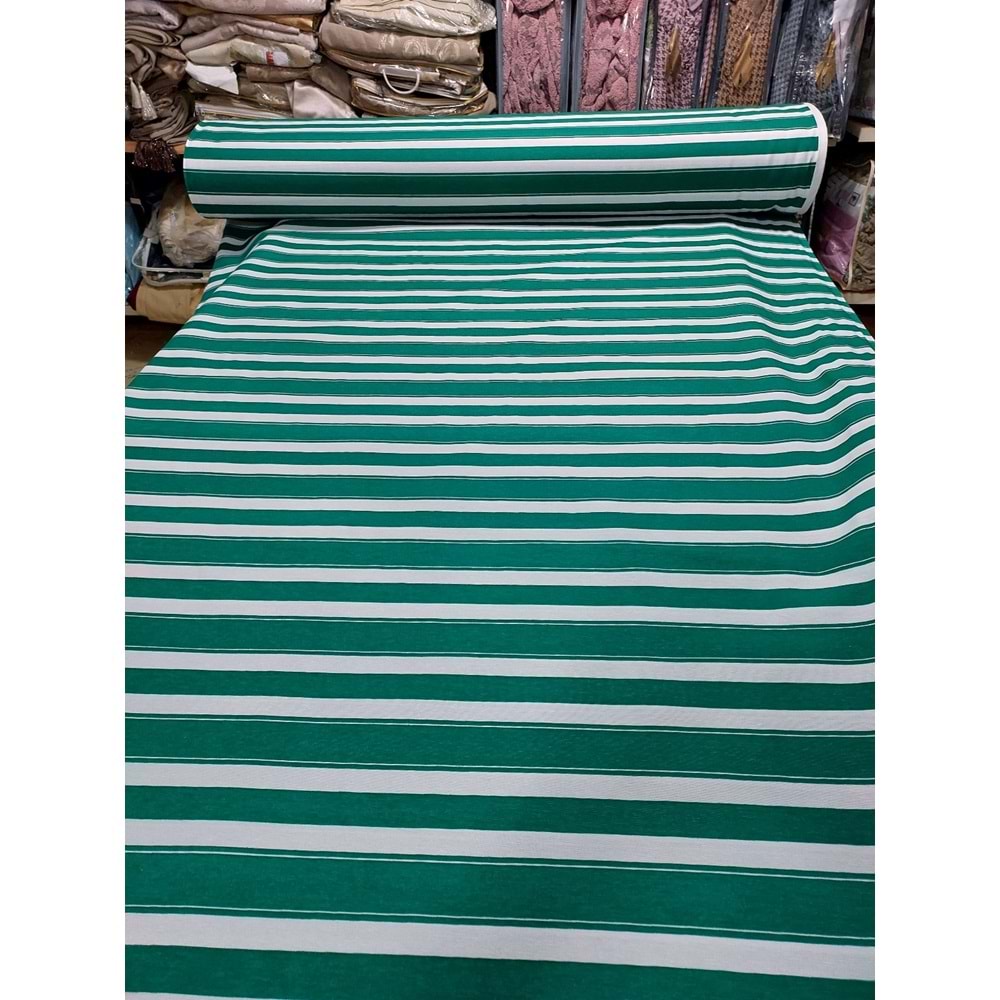 Balkon Perdesi -TOP HALİNDE 40M- Kalın Branda Kumaşı (En 270cm)-Yeşil Beyaz