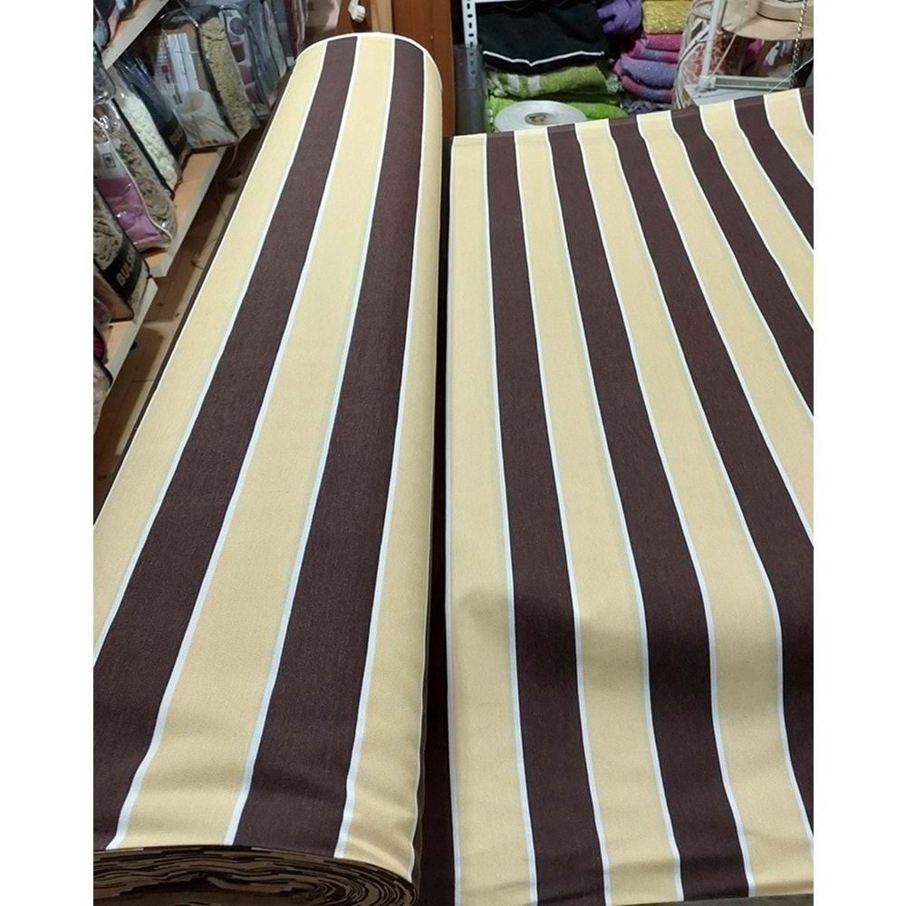 Balkon Perdesi -TOP HALİNDE 40M- Kalın Branda Kumaşı (En 270cm)-Kahve Krem