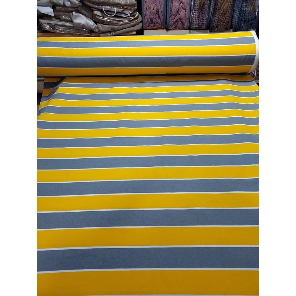 Balkon Perdesi -TOP HALİNDE 40M- Kalın Branda Kumaşı (En 270cm)-Sarı Gri