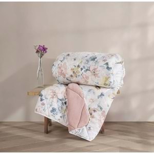 Cotton Box Velvet -Dalya Pudra- Çift Kişilik Yorgan Çift Taraflı (195x215)
