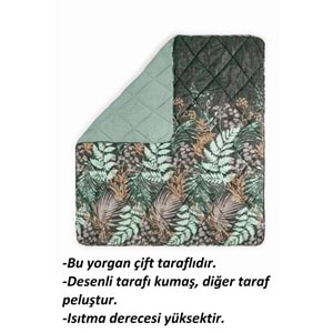 Cotton Box Velvet -Clorasa Mint- Çift Kişilik Yorgan Çift Taraflı (195x215)