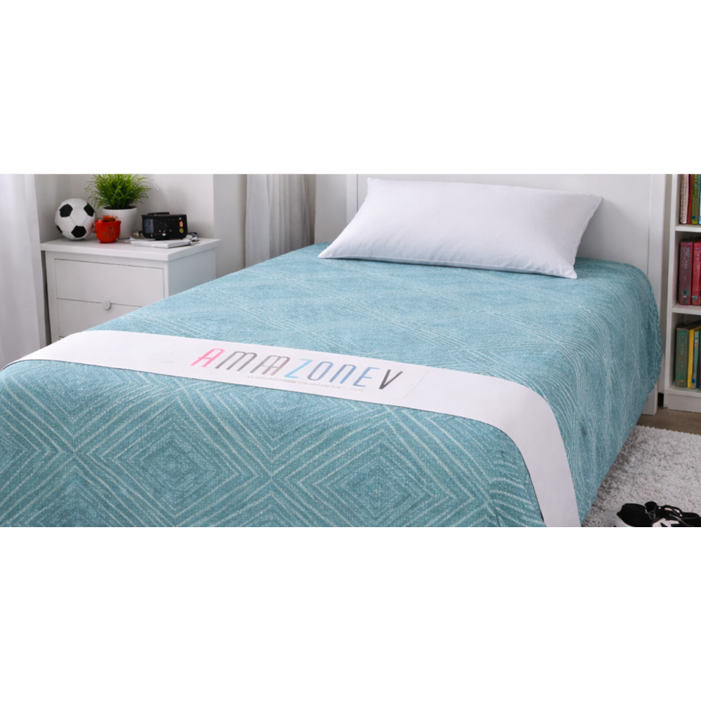 Amazon Ev Pamuk Dokuma Tek Kişilik Pike 160*240 Cm turkuaz A20