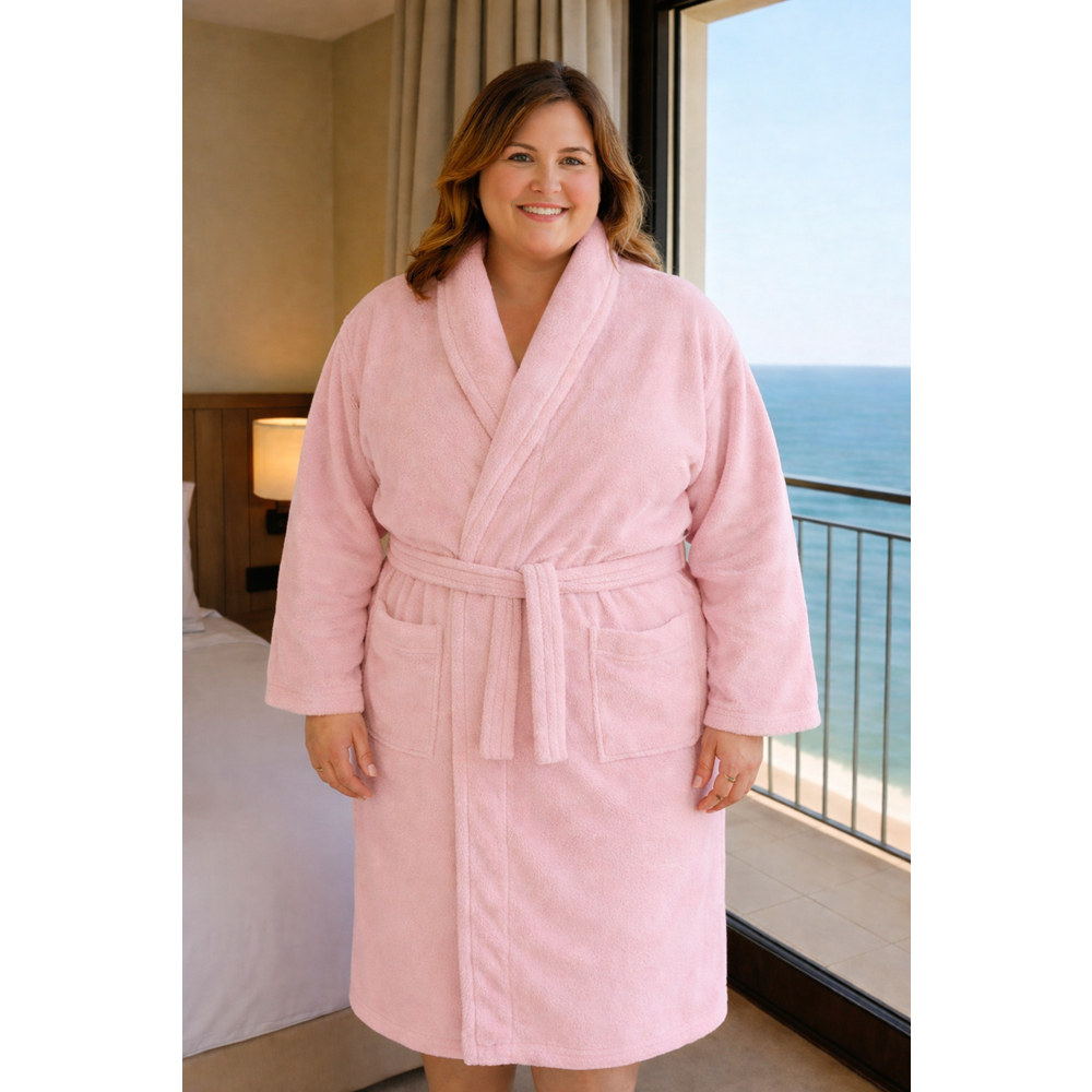 Home Collection Kaya Lux Bornoz battal XXXL pembe