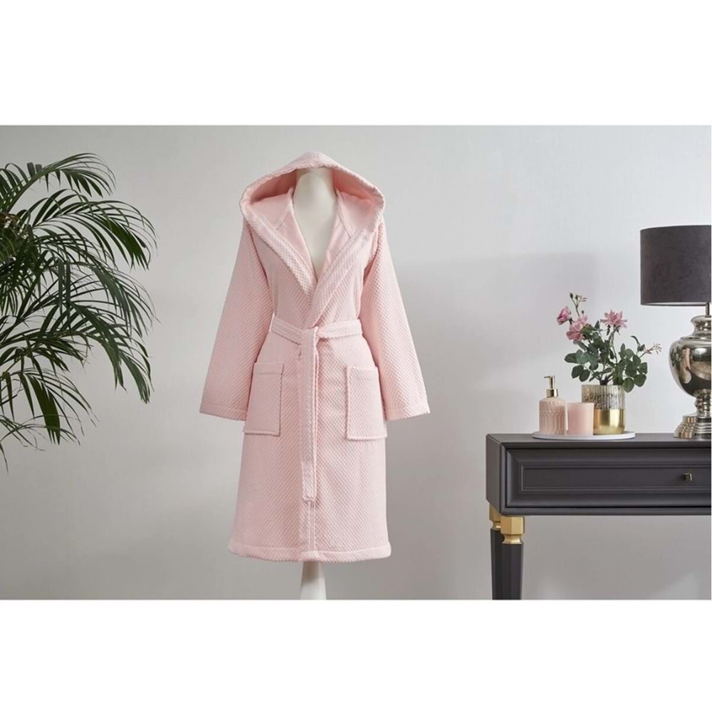 Özdilek Bright Kapşonlu Çocuk Bornozu 5/6 Yaş-Pembe