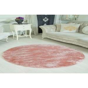 Evru Tavşan Tüyü Yumoş Post Halı (120x120)Pudra