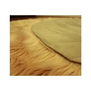 Evru Tavşan Tüyü Yumoş Post Halı (120x120) Camel