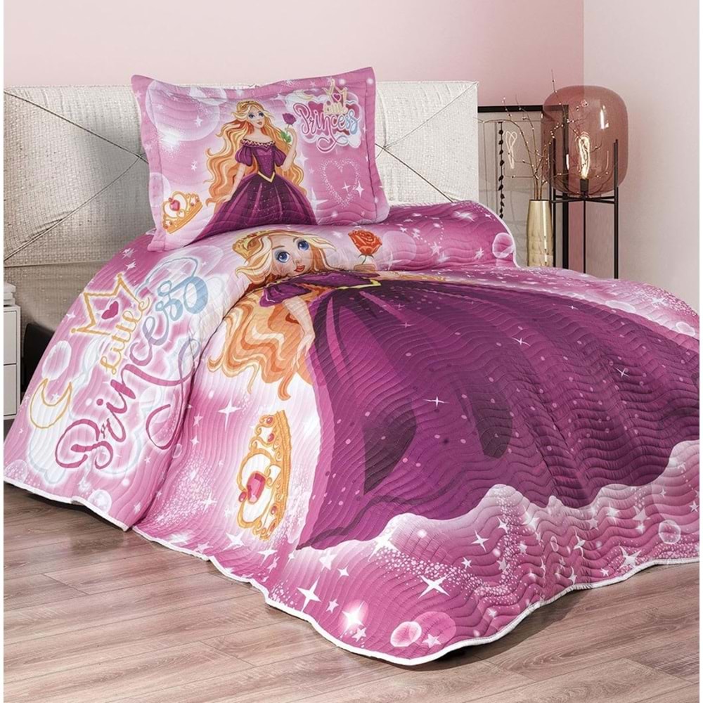 Belenay Dijital -Prenses- Tek Kişilik Kapitone Yatak Örtüsü (175x240)