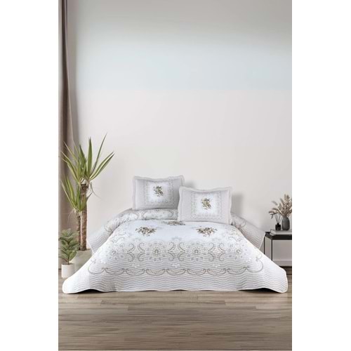 Belenay Dijital -Nerea v2- Çift Kişilik Kapitone Yatak Örtüsü (240x260)