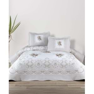 Belenay Dijital -Nerea v2- Çift Kişilik Kapitone Yatak Örtüsü (240x260)