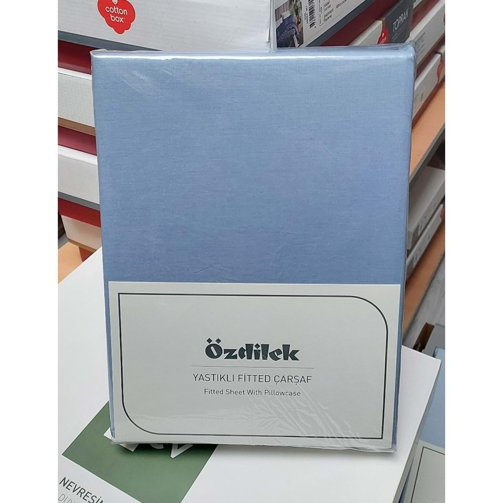 Özdilek Colourist Fitted Lastikli Tek Kişilik Çarşaf Seti (100x200)-Buz Mavi