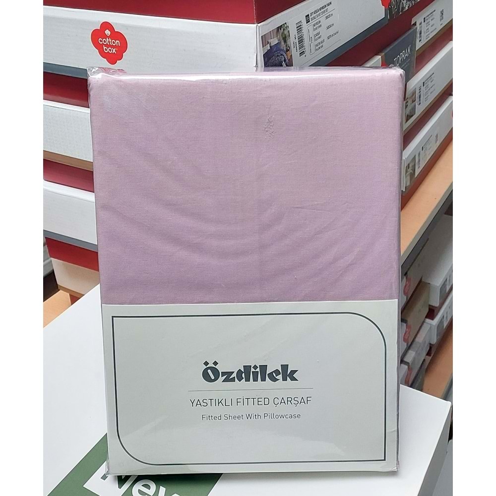 Özdilek Colourist Fitted Lastikli Battal Çift Kişilik Çarşaf Seti (180x200)-Pudra