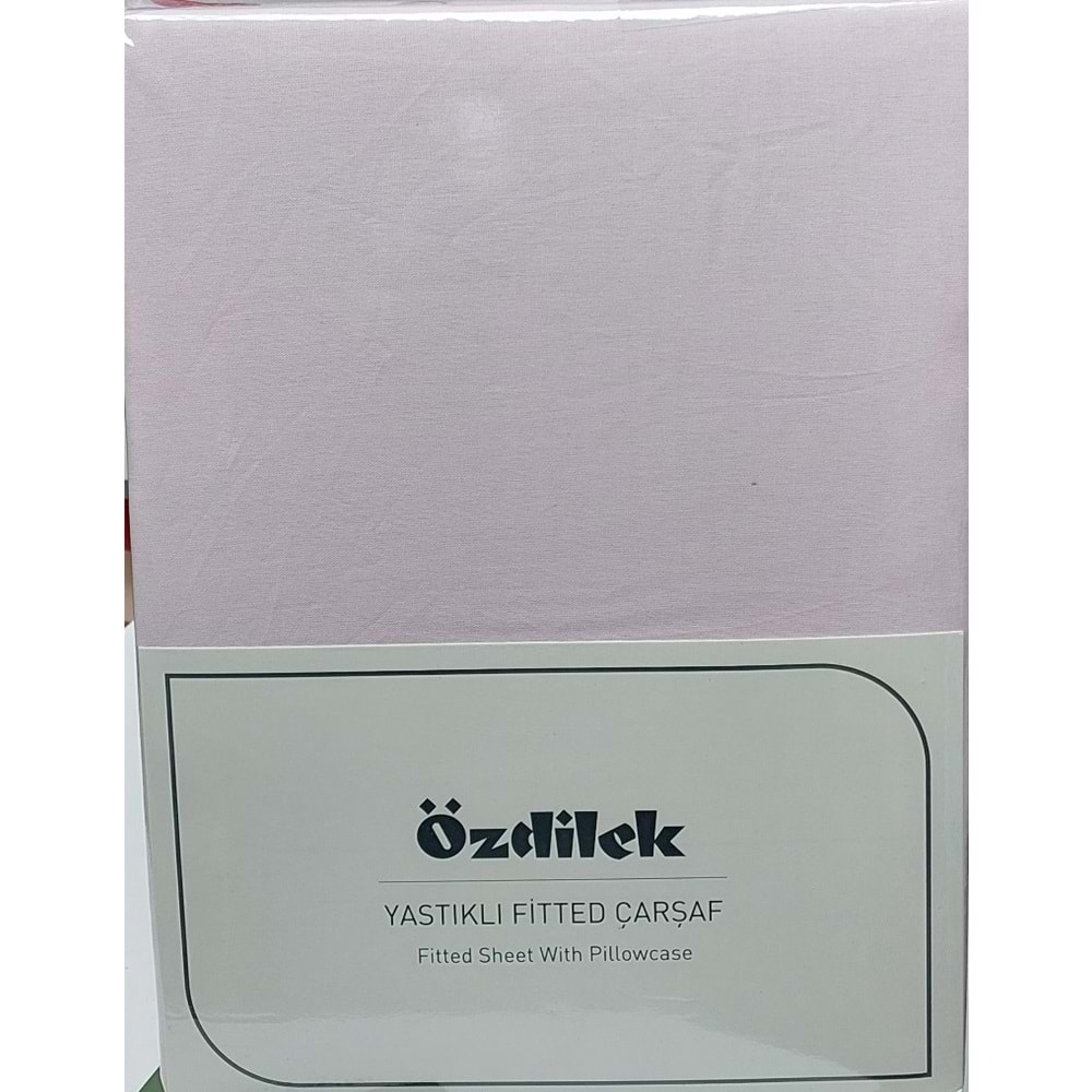 Özdilek Colourist Fitted Lastikli Battal Çift Kişilik Çarşaf Seti (180x200)-Pudra