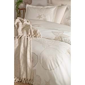 Özdilek -Corallino Bej- Pikeli Ranforce Çift Kişilik Nevresim Takımı (4 Yastık Kılıflı)