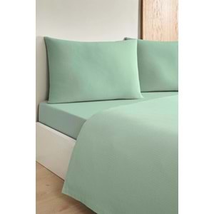 Özdilek -Colourist Çağla- Bamboo Lastikli Çarşaflı Tek Kişilik Pike Takımı