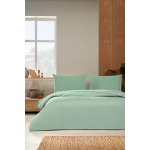 Özdilek -Colourist Çağla- Bamboo Lastikli Çarşaflı Tek Kişilik Pike Takımı