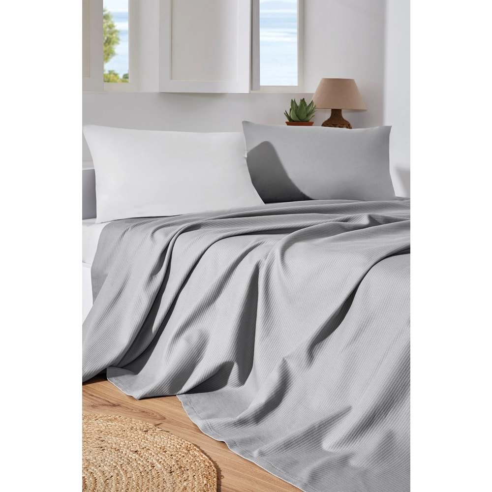 Özdilek Rf -Colourist Kül Gri Silver- Çift Kişilik Pike Takımı