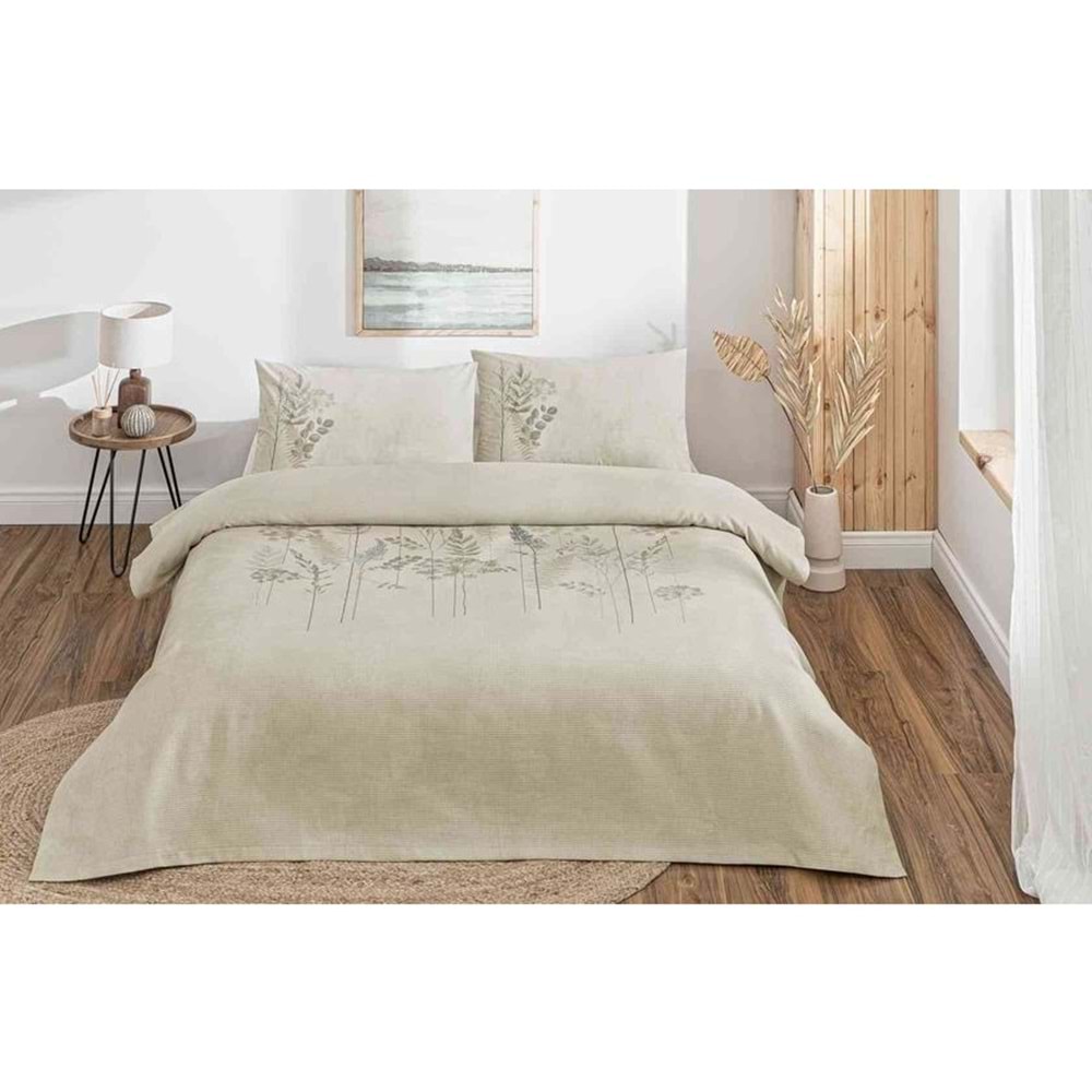 Özdilek Rf -Conium Krem- Çift Kişilik Pike Takımı