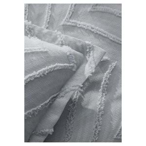 Merve -Gri- 3 Parça Şönil Sakallı Çift Kişilik Pike Yatak Örtüsü Seti (240x250)