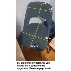 6LI SET Jakarlı Sandalye Kılıfı (Yaslanma Yeri Oval)-Özel Kesim-Pudra