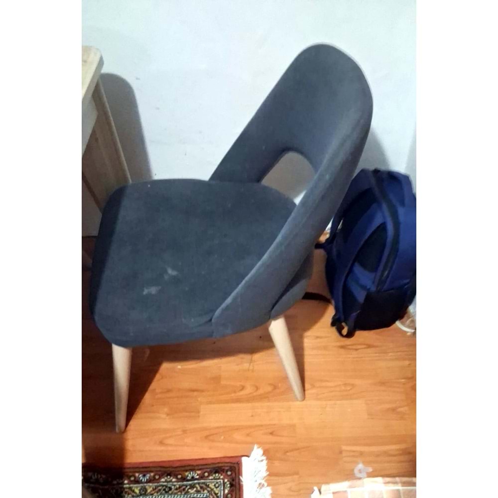 6LI SET Jakarlı Sandalye Kılıfı (Yaslanma Yeri Oval)-Özel Kesim-Pudra