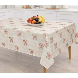 Kesme Masa Örtüsü Muşamba-Gül Çiçek Yeni - 140X300