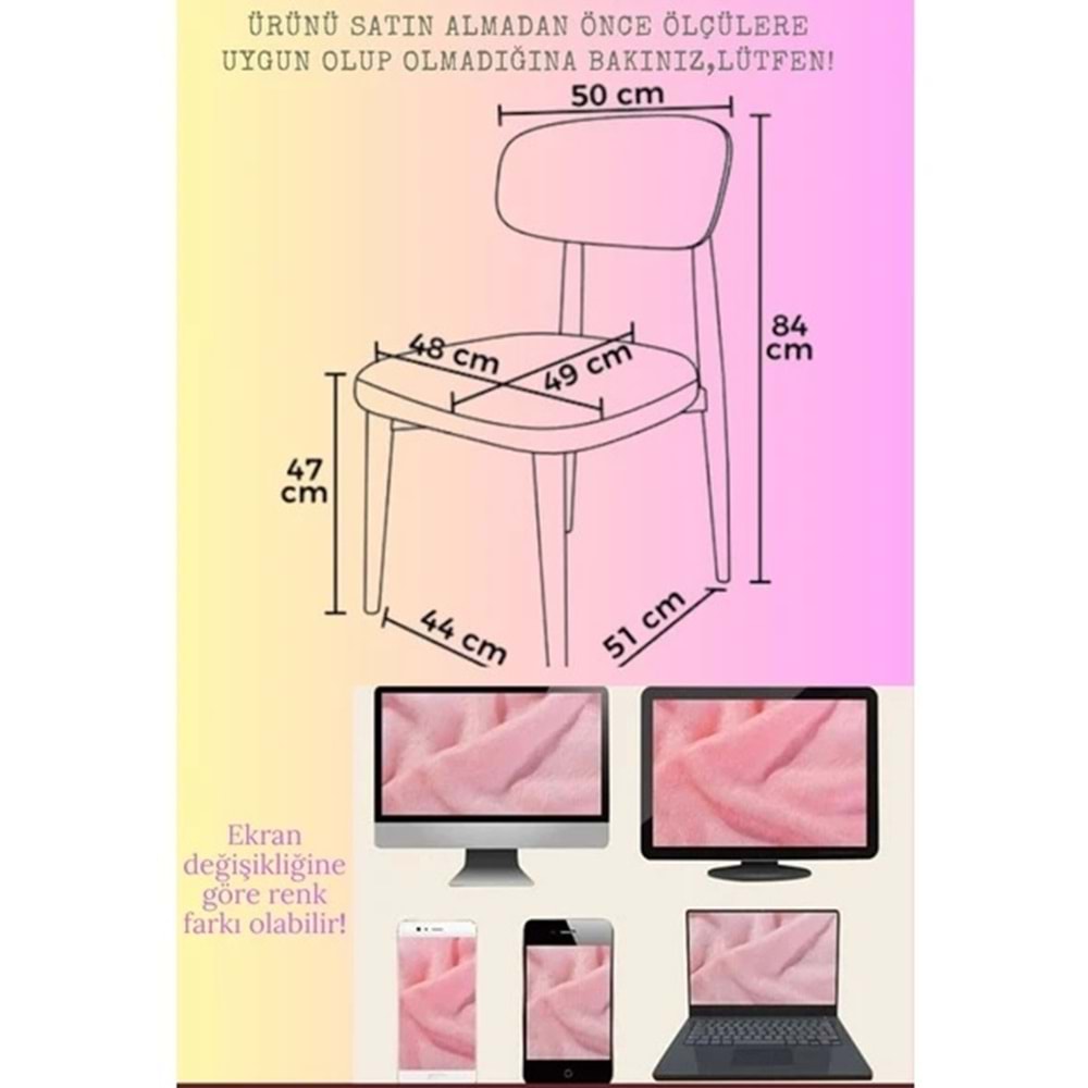 Mandaş Bohem Elma model eteksiz sandalye kılıfı Antrasit