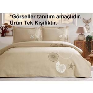 Özdilek Rf -Corallino Bej- Lastikli Çarşaflı Tek Kişilik Pike Takımı