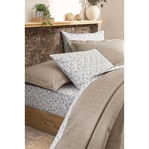 Özdilek Rf -Kahve- Jakar Biyeli (Z) Tek Kişilik Pike Takımı (2 Yastık Kılıflı)