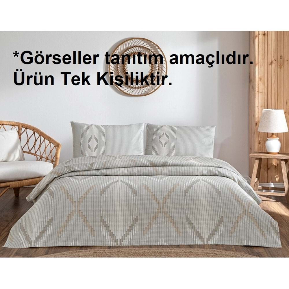 Özdilek Rf -Linea Etnica Krem- Tek Kişilik Pike Takımı