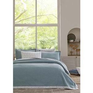 Özdilek Rf -Maldiv- Jakar Biyeli (Z) Tek Kişilik Pike Takımı (2 Yastık Kılıflı)