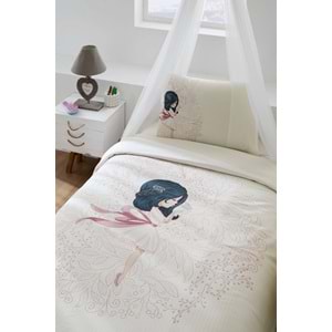 Özdilek Rf -Butterfly Ballet Pembe- Lastikli Çarşaflı Kız Çocuk Tek Kişilik Pike Takımı